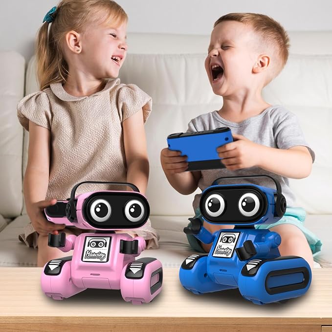 Pink Rechargeable Remote Control Robot Toy for Girls Ages 3+ | Auto Demo, Recording & Repeat, Flexible Head & Arms, Rechargeable RC Robot, Great Birthday & Christmas Gift for Little Girls