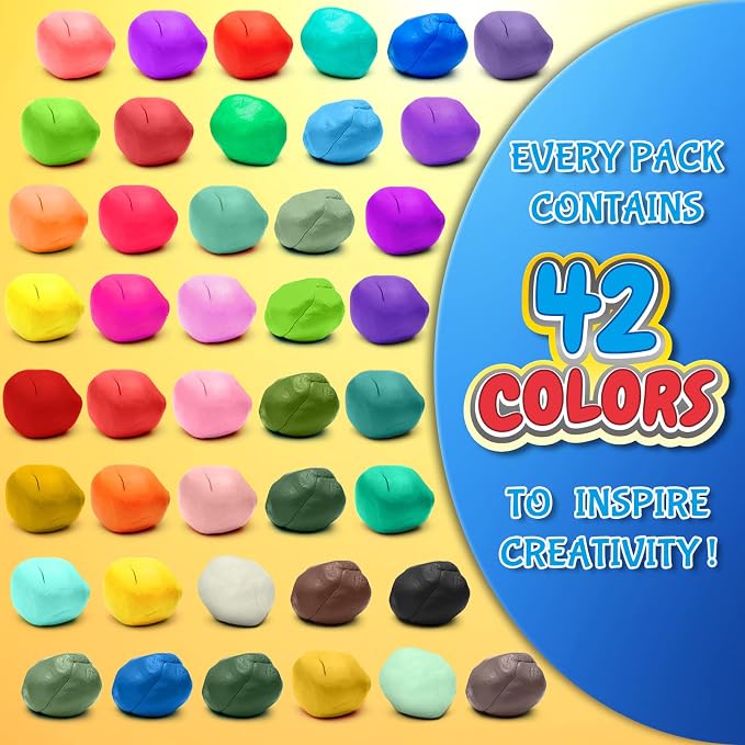 ESSENSON Air Dry Clay, 42 Colors, Modeling Clay for Kids | DIY Molding Magic Clay, Includes Tools, Ages 3-8+ Years, Boys & Girls
