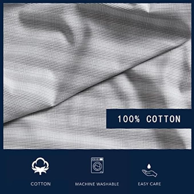 Nautica - Twin Size Sheet Set, Crisp & Tailored Cooling Sheets with a Smooth Cotton Percale Lightweight Feel - Bed Sheets with Matching Pillowcase & Fitted Sheet (Michael Plaid Grey)