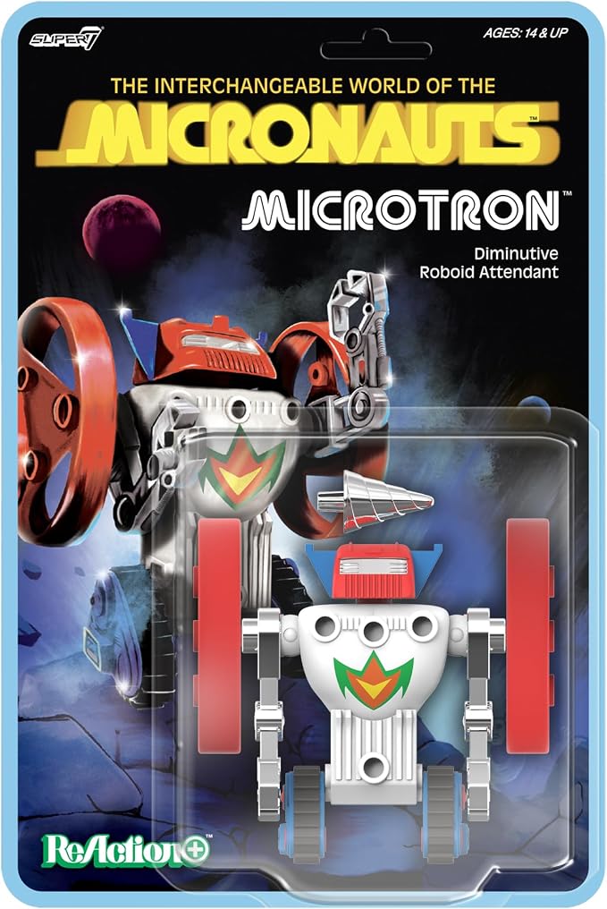 Super7 Reaction+ Micronauts Microtron - 3.75" Micronauts Action Figure with Accessories - Classic Sci-Fi Collectibles and Retro Toys