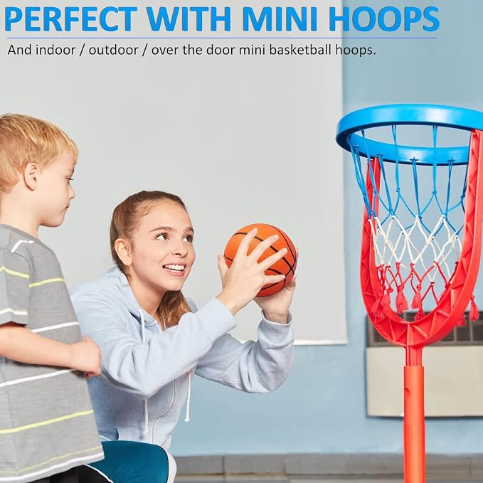 Oleitodh 15Pcs 6" Mini Basketball Balls Bulk Small Basketball Set with Pump, PVC Small Basketballs for Over The Door Hoop Games Party Favors Indoor Outdoor Play Adults Kids Pool Beach