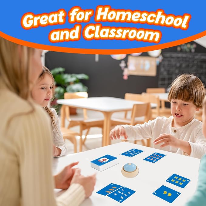 Kasfalci Math Learning Toys - Card Games, Board Games & Flash Cards for Kids, Addition & Subtraction, Family Travel Fun, Classroom Must Haves