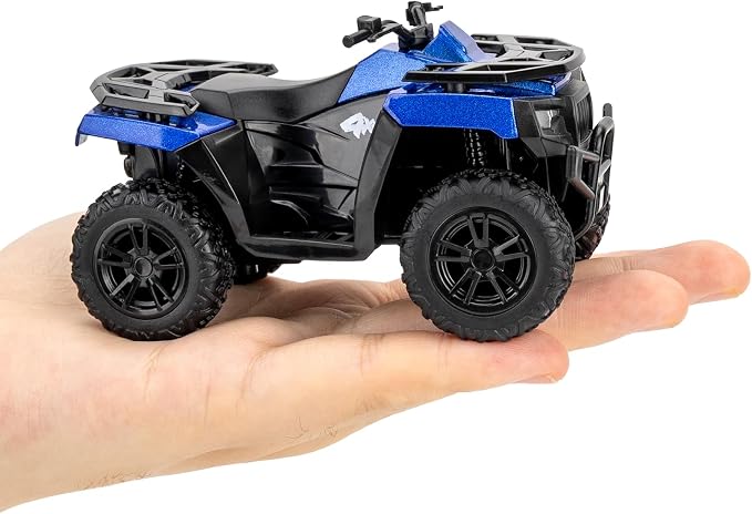 RMZ City 1:36 ATV Off Road Vehicle Model Car, Diecast Pull Back Beach Motorcycle Toy Car for Kids Boy Girl, Car Model Collection and Decoration, Blue