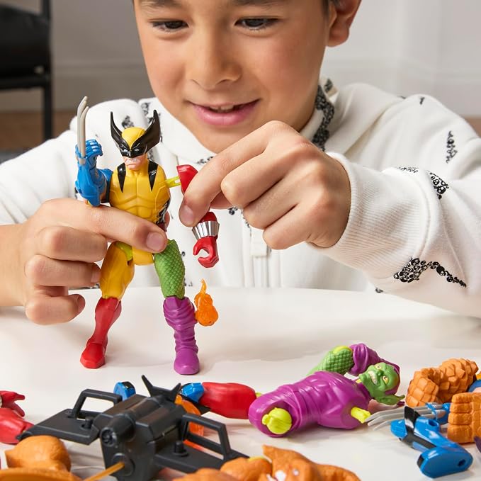 AVENGERS MixMashers Marvel Wolverine Custom Mix-and-Match Action Figure & Accessories, 5-Inch-Scale (12 cm) Super Hero Toys for Kids, Ages 4+