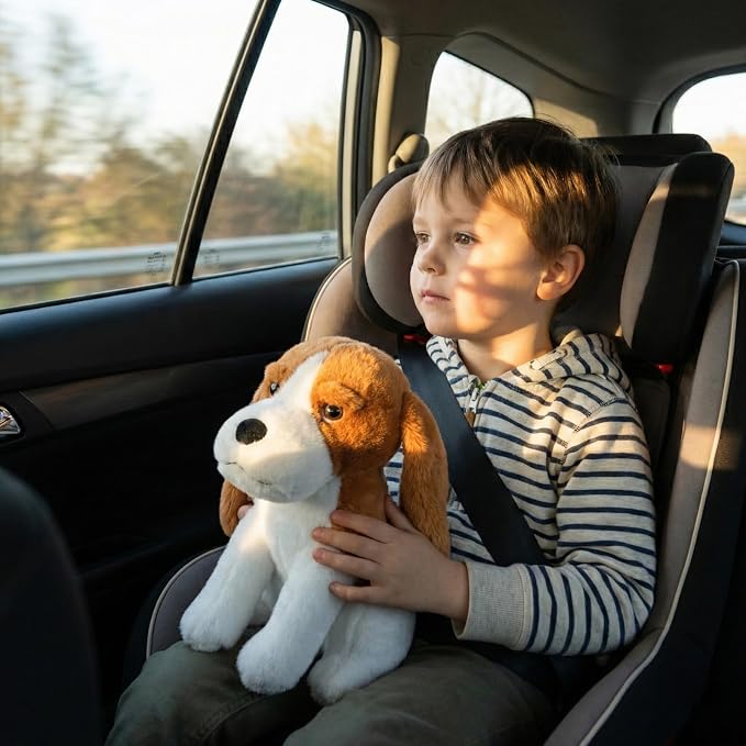 WEIGEDU Beagle Stuffed Animal Plush Toy, 12 inch | Cute Sitting Puppy Dog with Long Floppy Ears, Soft Hound Gift for Kids Boys Girls