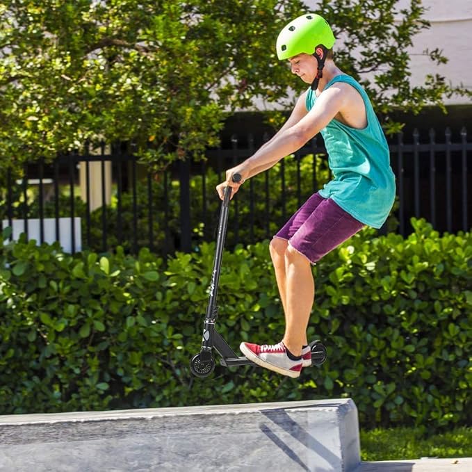 VOKUL Complete Pro Scooter for Kids Boys Girls Teens Up 6 Years - Freestyle Tricks Pro Stunt Scooter - High Performance Gift for Skatepark Street Tricks