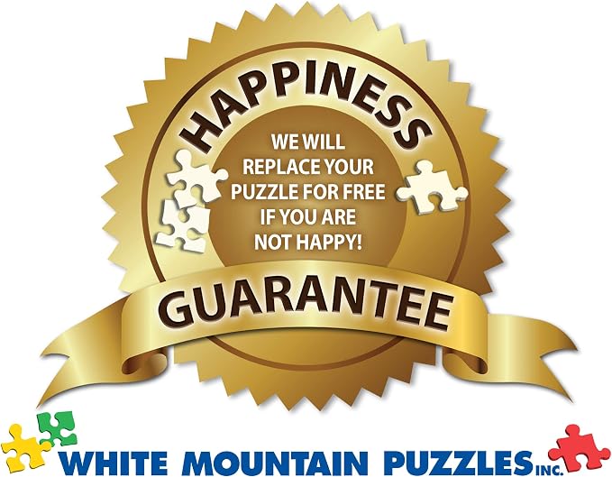 White Mountain 1000 Piece Jigsaw Puzzle Classic Advertising Collage Puzzles with Large Pieces for Adults and Family 24"x30" - Vintage Signs