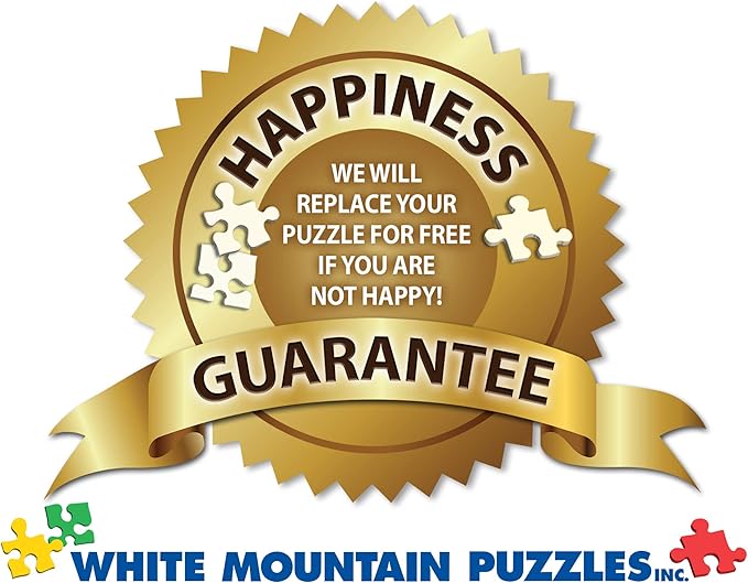 White Mountain 1000 Piece Jigsaw Puzzle Cozy Reading Books Puzzles with Large Pieces for Adults and Family 24"x30" - Botanical Library