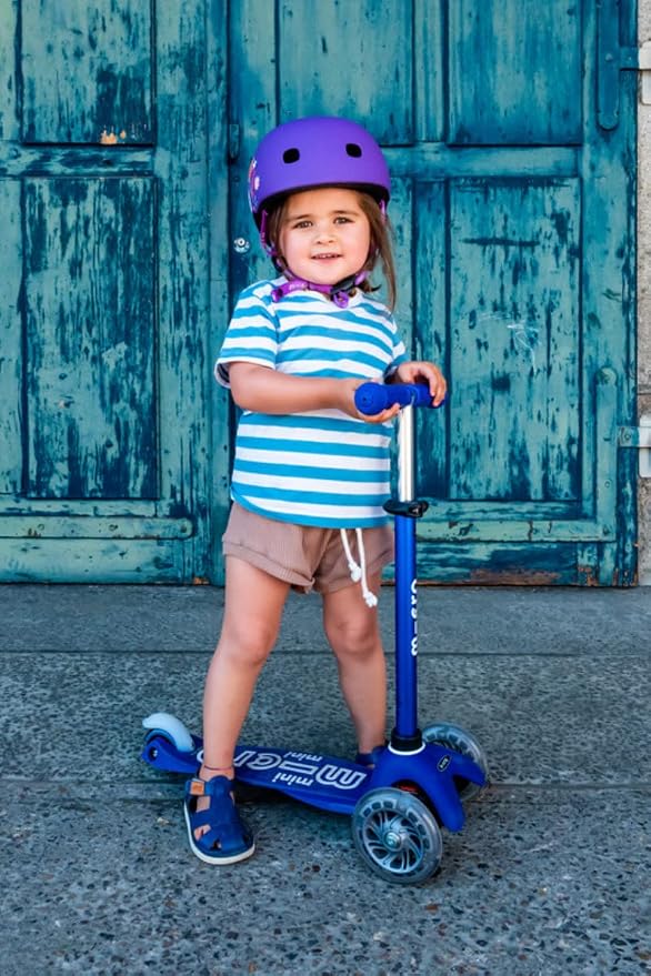 Micro Kickboard | Mini LED Kids Scooter for Ages 2-5 | Children up to 110 lbs | 3 Wheel Lean-to-Steer Design | Adjustable T Bar | Smooth Ride, Motion Activated PU LED Wheels | Swiss Design