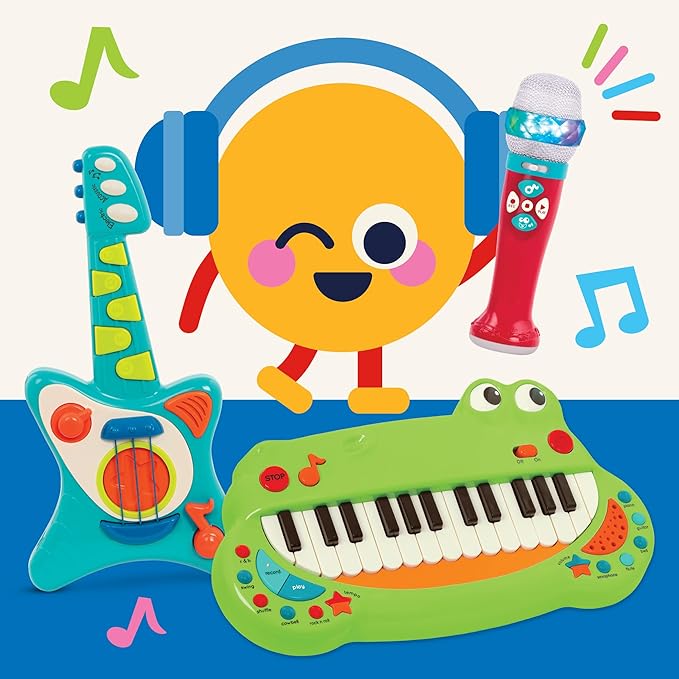 Battat – Toddler Musical Instrument – Animal Keyboard Piano with 5 Settings – Crocodile Piano – 2 Years+