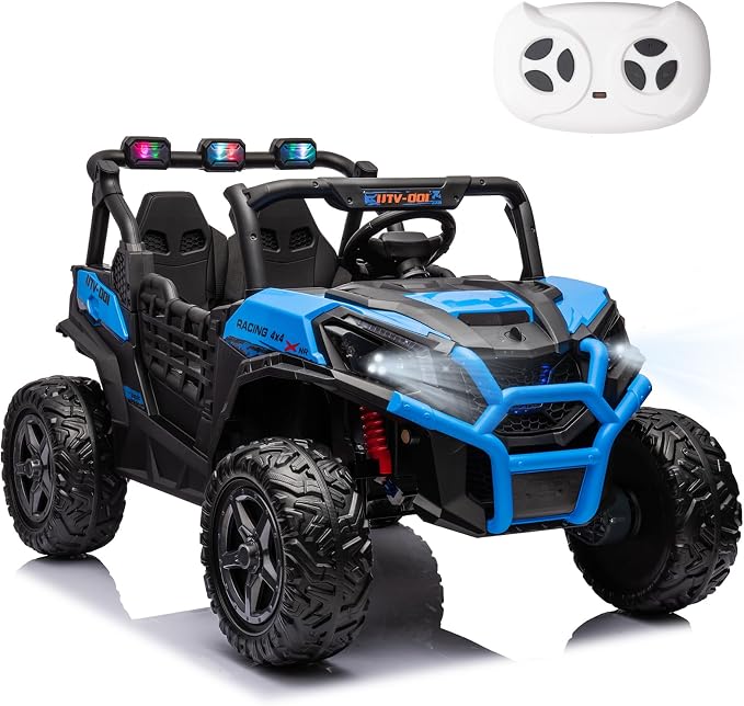 4WD UTV 24V Ride On Toys for Big Kids Ride On 2 Seater Ride On Toys Kids | 2 Seater Ride On Car for Kids Side-by-Side UTV Electric Cars for Kids Electric Ride Car Ride On Toys for Kids 4-8
