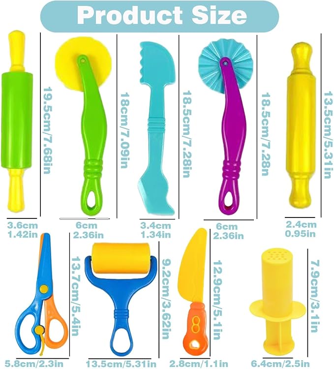 Unleash Creativity with 14 Pcs Play Dough Tools Sets Dough Accessories.Ideal as a Gift for Kids Aged 3-4-8 Years