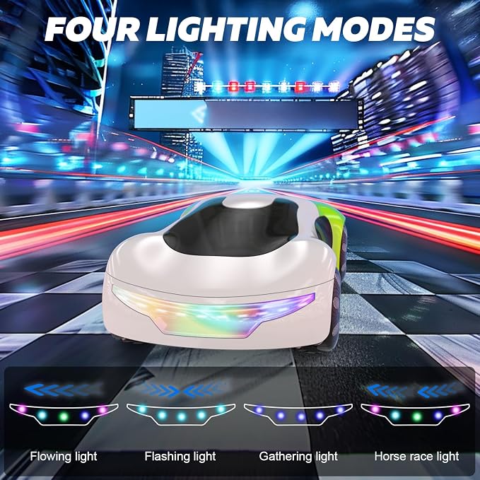 Gesture Sensing Remote Control Car - 2.4GHz Drift RC Stunt Car with Light Spray & Music,360° Rotate Hobby RC Cars Toy for Kids 8-12