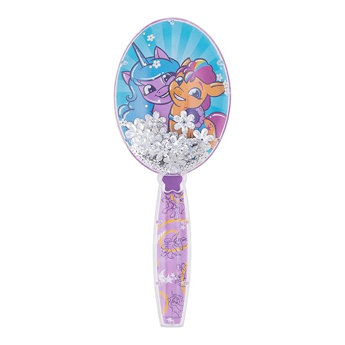 Hair Brush with Magical Sparkling Stars Confetti - Kids Hair Brush Ages 3+