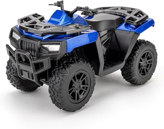 RMZ City 1:36 ATV Off Road Vehicle Model Car, Diecast Pull Back Beach Motorcycle Toy Car for Kids Boy Girl, Car Model Collection and Decoration, Blue
