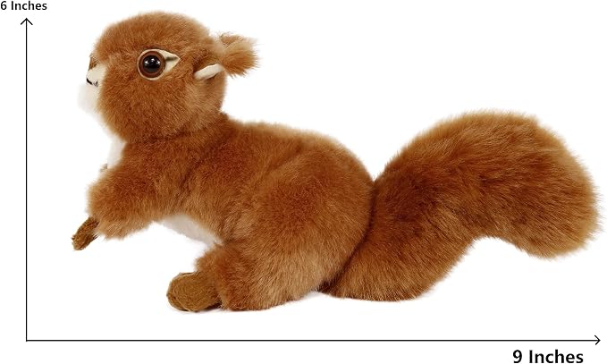 Ice King Bear Reaistic Red Squirrel Stuffed Animal Plush Toy (Lying)
