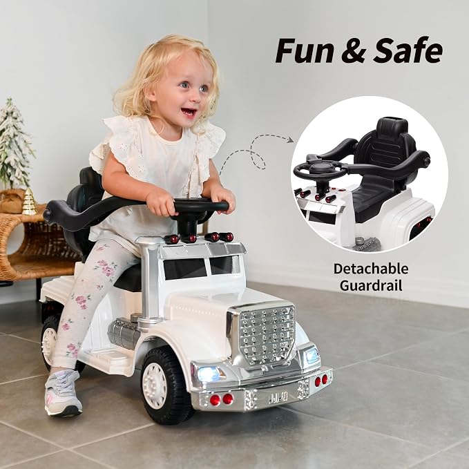Outfunny 3-in-1 Ride on Push Car for Toddler 1-3 Years with Handle & Music