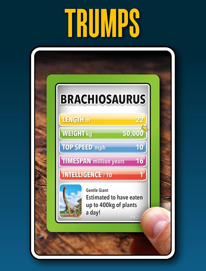 SMART CARDS DINOSAURS Card Game - Matching Pairs, Snap, Trumps, Rummy, Happy Families (7 Games To Play) | Travel Game, Gift, Stocking Stuffer | for Adults, Kids, Boys, Girls | Age 5+, 1-8 Players