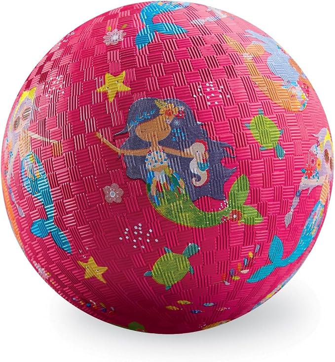 Crocodile Creek Playground Ball - Durable Rubber Ball for Kids Ages 3 and Up - Bouncy Inflatable Ball for Kickball, Indoor Games, and Outdoor Sports - PVC-Free