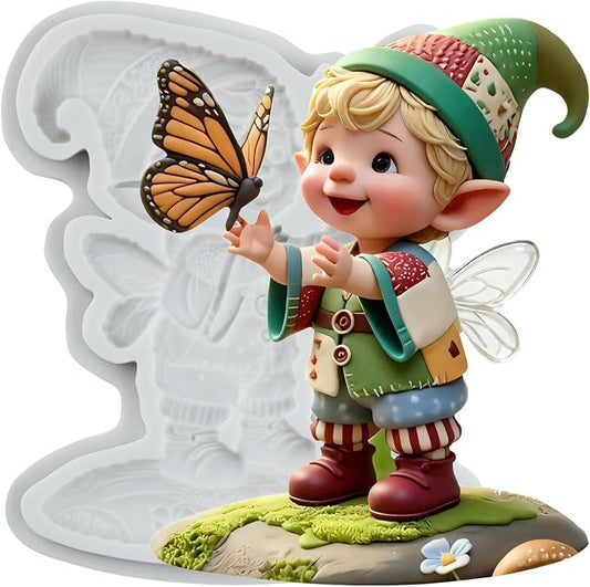 Elf Boy Polymer Clay Mold Butterfly Fairy Silicone Molds for DIY Craft Epoxy Resin Casting Polymer Clay Tools Crafts Air Dry Jewelry Making