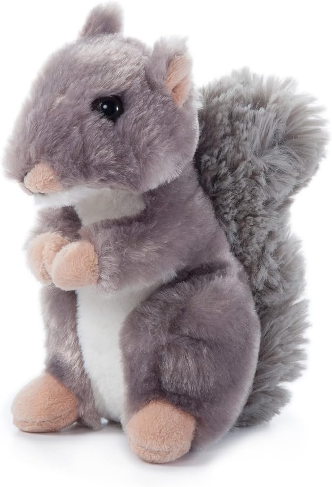 The Petting Zoo Squirrel Stuffed Animal Plushie, Gifts for Kids, Wild Onez Babiez Wildlife Animals, Squirrel Plush Toy 6 inches