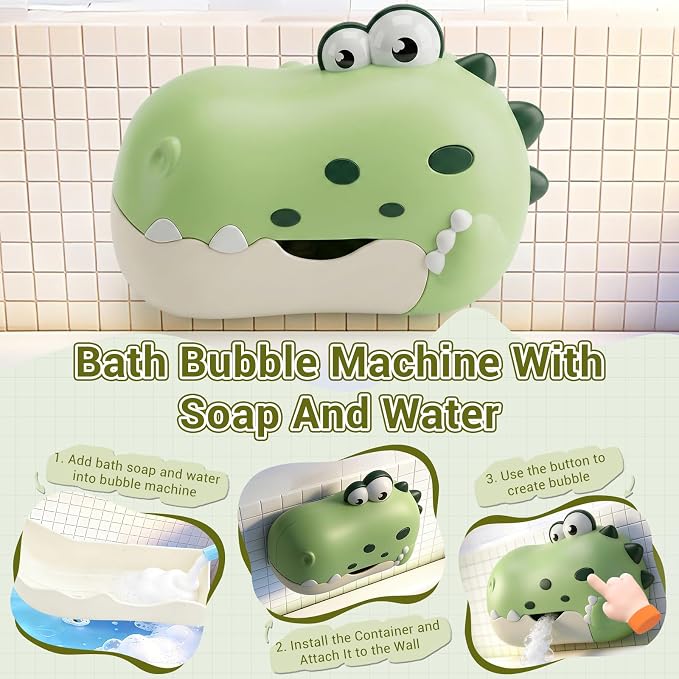 Baby Bath Toys Bubble Machine for Toddlers 1-3 Toddler Fountain Bathtub Pool Water Table Toys Shark Bath Toy 18 Months Months Baby Bath Toy for Girls
