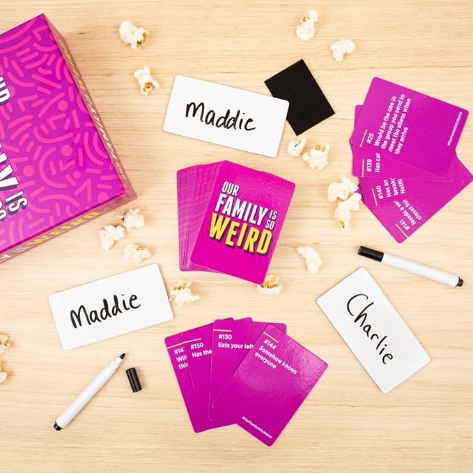 DSS Games Our Family is So Weird [A Family Card Game to Decide Who’s Most Likely to | Game Night Idea for Teens, Adults & Groups Great for Reunions, Vacation, Road Trips]