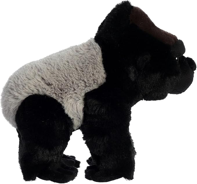 Aurora® Responsibly Made Eco Nation™ Silverback Gorilla Stuffed Animal - Ideal for Playtime Adventures - Perfect for Birthdays or Just Because - Black 9.5 Inches