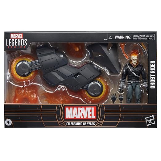 Marvel Legends Series Ghost Rider (Danny Ketch) with Motorcycle, Marvel 85th Anniversary Comics Collectible 6-Inch Action Figure