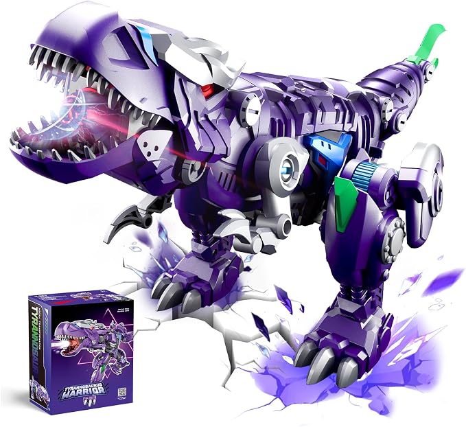 Resosese Transforming Toys Figures-Robot Toys for Boys, Action Figure for Kids Birthday Dinosaur Toys for Kids 8-14, ABS Metal Texture-Part of Alloy
