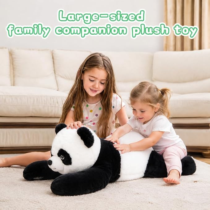 Tezituor Giant Panda Stuffed Animal, Panda Plush Toy,31.5" Large Cute Jumbo Pandas Plush Pillow,Soft Large Plushie,Huge Big Plushy Fluffy Fat Oversized,Valentine for Kids Girls