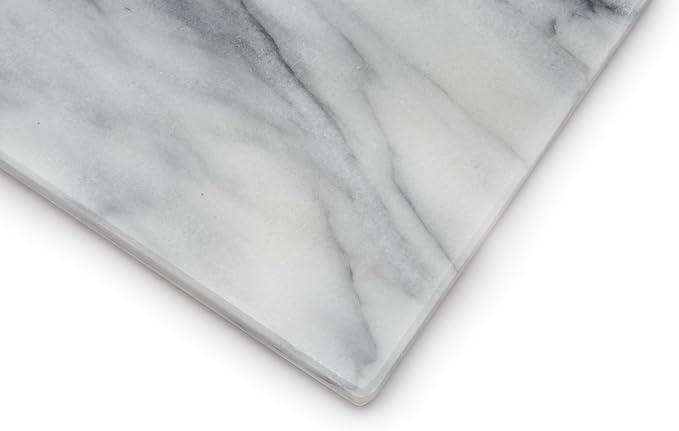 Fox Run Marble Pastry Board White, 16 x 20 x 0.75 Inch Natural White Marble Dough Board