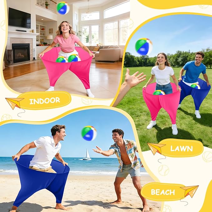 Granny Pants Yard Game Giant Granny Pants Outdoor Game Includes Bouncy Balls & Air Pumps Hilarious Outdoor Games for Adults and Family Backyard Gatherings Beach Games Team-Building Activities