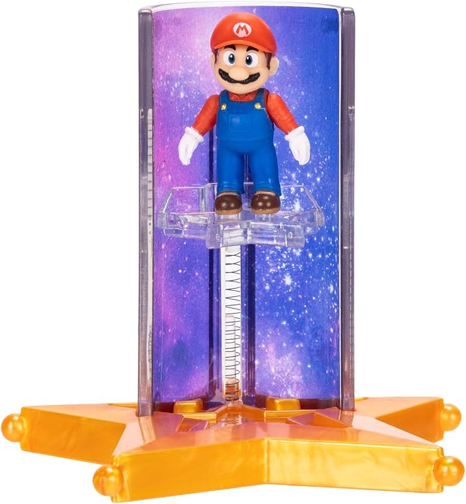 The Super Mario Galaxy Movie – 1.5” Mini Figures with Star Launcher Accessory 6-Pack Bundle - Includes Mario, Luigi, Yoshi, Princess Peach, Bowser Jr., and Wonder Bowser Jr.