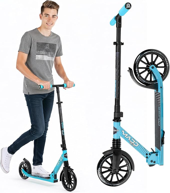 Kick Scooter for Kids, Teens & Adults - Lightweight Durable Frame, Smooth Ride, Sturdy Deck - Fun Rides for All Ages - Madd Gear