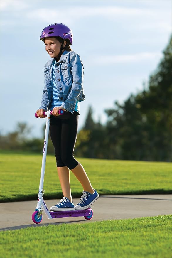 Razor Party Pop Kick Scooter - Multi-Color LED Light-Up Deck, Lightweight Steel Frame, for Kids Ages 6 and Up