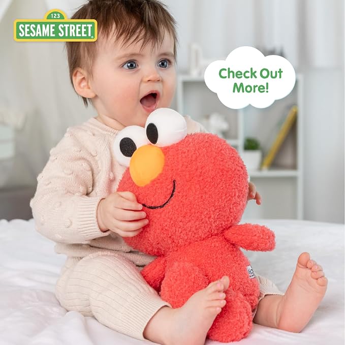 Kids Preferred Sesame Street Cookie Monster On The Go Activity Toy with Silicone Teether, Crinkle Sounds, and Rattle for Babies and Infants
