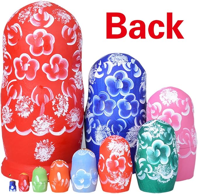 Russian Nesting Dolls for Kids Matryoshka Doll 10pcs Handmade1051