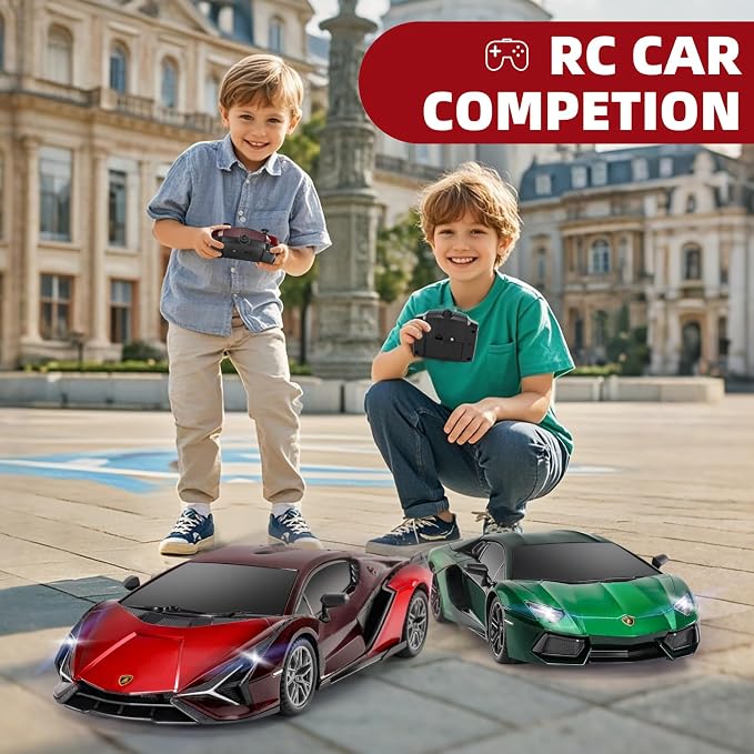 MIEBELY Lamboghini RC Car - 1:24 Scale Lambo Toy Car 2 X 3.7V 500mAh, Sián Fast Remote Control Car for Boys 8-12, Rc Race Model Birthday Gifts for Kids Adults Boys Girls Age 6-12 Year Old