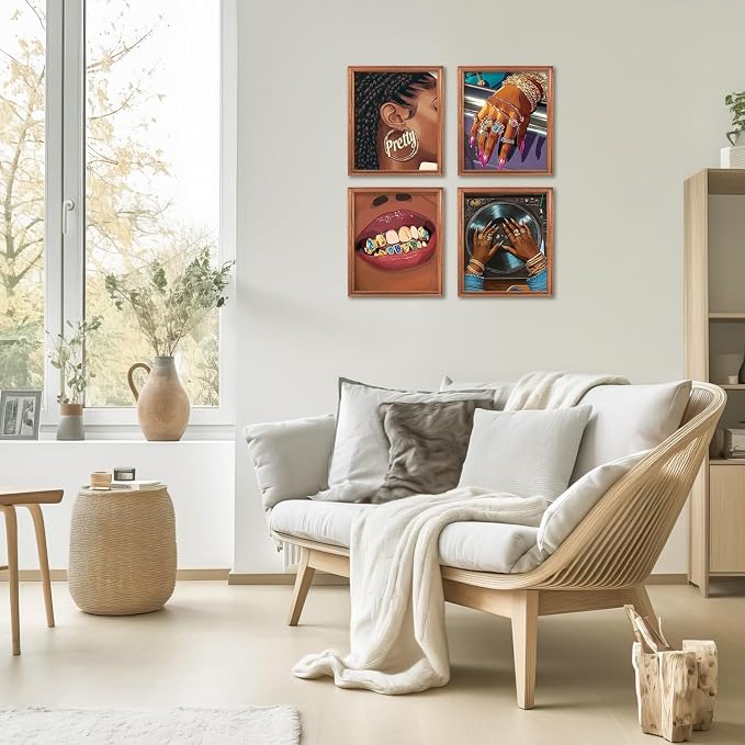 Paint by Numbers for Adults and Kids Beginner 4 Pack Vintage Vinyl Record African American Painting by Number Kits On Canvas Number Artist Paint by Number Kit DIY Oil Acrylic Paints Home Wall Decor