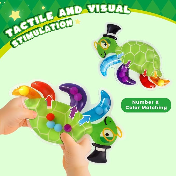 3 otters Color Sorting Toy, Matching Games for Toddlers Sensory Fidget Toy for Kids Fine Motor Matching Games for Preschool Gifts Activities Travel Essential Stock Stuffering