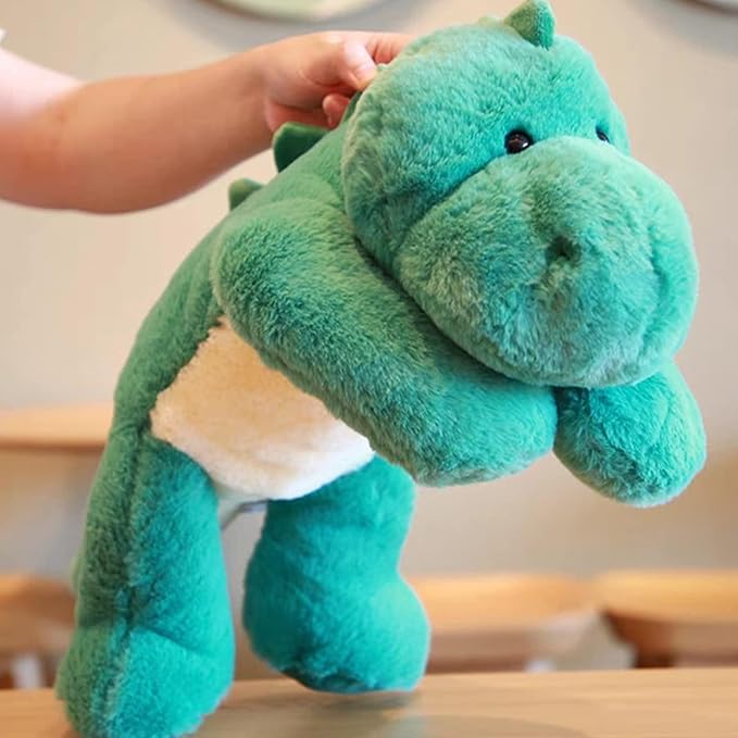 OSOCU® Microwavable & 1.8 LB Weighted Stuffed Animal - Green Dino Heating Pad with Lavender & Tourmaline - Soothing Warm Heatable Plush Toy for Menstrual Cramps, Muscle Aches, Shoulder Tension