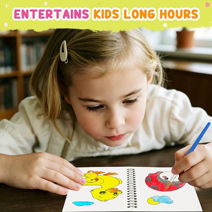 ZMLM 24 Water Coloring Books for Kids Party Favors - Bulk Mini Coloring Books for Kids Ages 4-8,Small Birthday Goodie Bag Stuffers School Teacher Return Gift Art Crafts Classroom Prizes (Pet)
