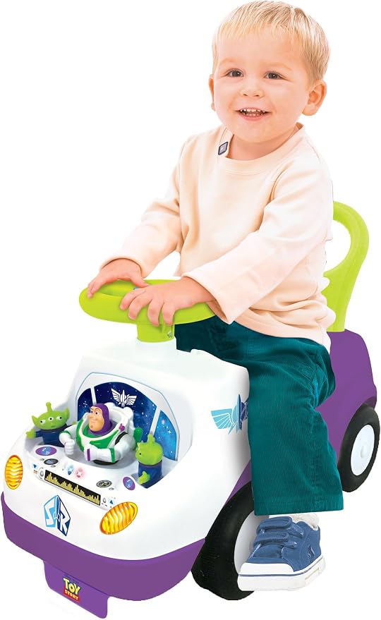 Kiddieland My First Buzz Ride-On Toddler Toy with Music, Flashing Lights, Interactive Dashboard, Foot-to-Floor Design, Sturdy Construction, Ages 2+