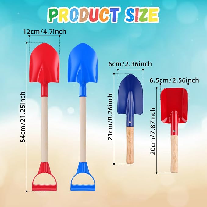 18 Pcs Beach Bucket Shovels Toys for Kids,Kids Collapsible Beach Sand Toys Sand Castle Sandbox with Long Shovel,Marine Life Castle,Sandbox with Bag for Boys Girls
