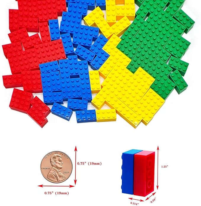 Taken All 120Pieces Classic Building Bricks Blocks Toy Set 2x4 MOC Building Basic Bricks Parts and Pieces Compatible with Major Brands Construction Toys for Kids 6 yr+ (Red, Yellow, Blue, Green)