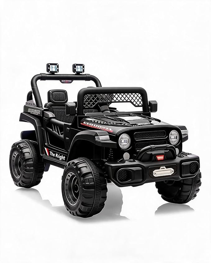 GarveeLife 12V Kids Ride On Car, 2 Seater Electric Toy Car for Toddlers and Children, Ride On Toys with Parent Remote Control, Battery-Powered w/Music & LED Lights