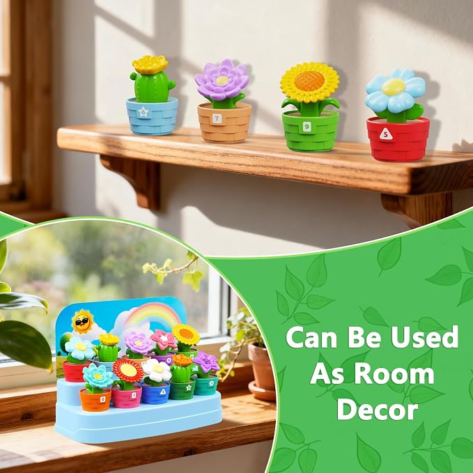 Montessori Toys for 1-2 year old, Toddlers Outdoor & Indoor Gardening Toys with Watering Can, Shovel, Rake, Color & Shape Sorting Educational Learning Toys Easter Gift for Girls Boys Age 1 2 3 4