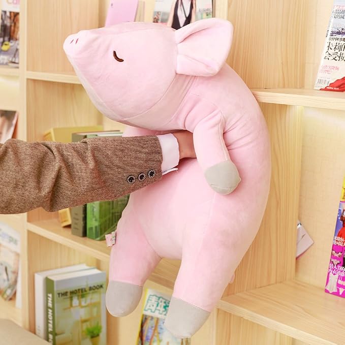 Stuffed Plush Pig Animal Toy 20 Inches Pink Piggy Animal Stuffed Plushies Super Soft Cute Cuddly Pillow Cushion Stuff Dolls Gifts for Children Kids Boys Girls Room Decor Bed Nursery, 20Inches