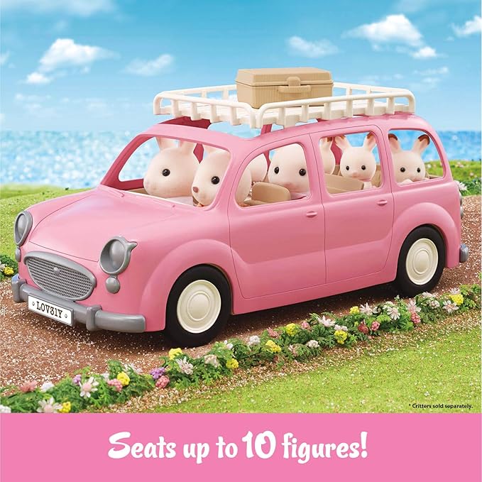 Calico Critters - Family Picnic Van - Family Vehicles – Kids Pretend Play Toy, Miniature Vehicle & Accessories Set, Ages 3+